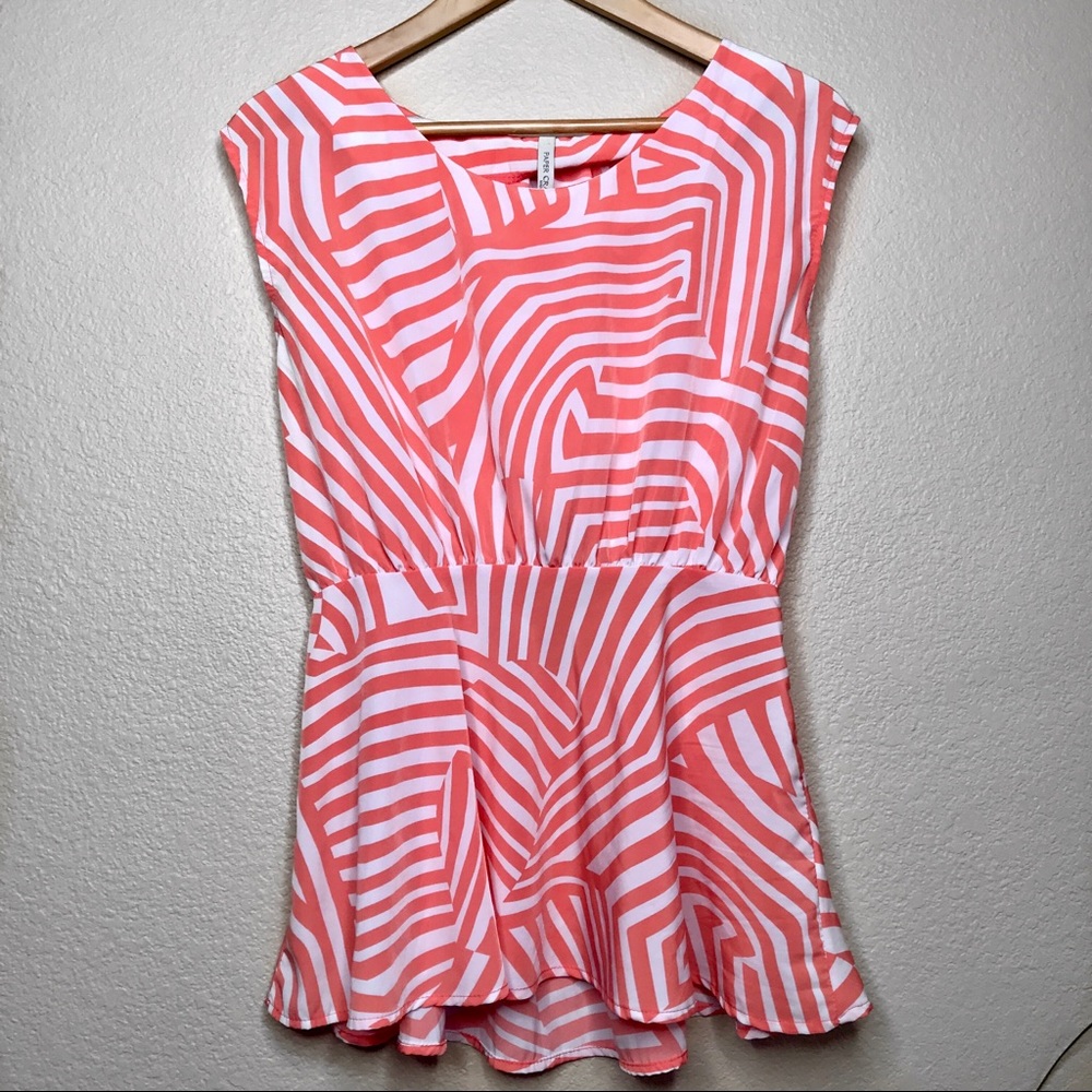 Anthro paper crane cut out blouse H8